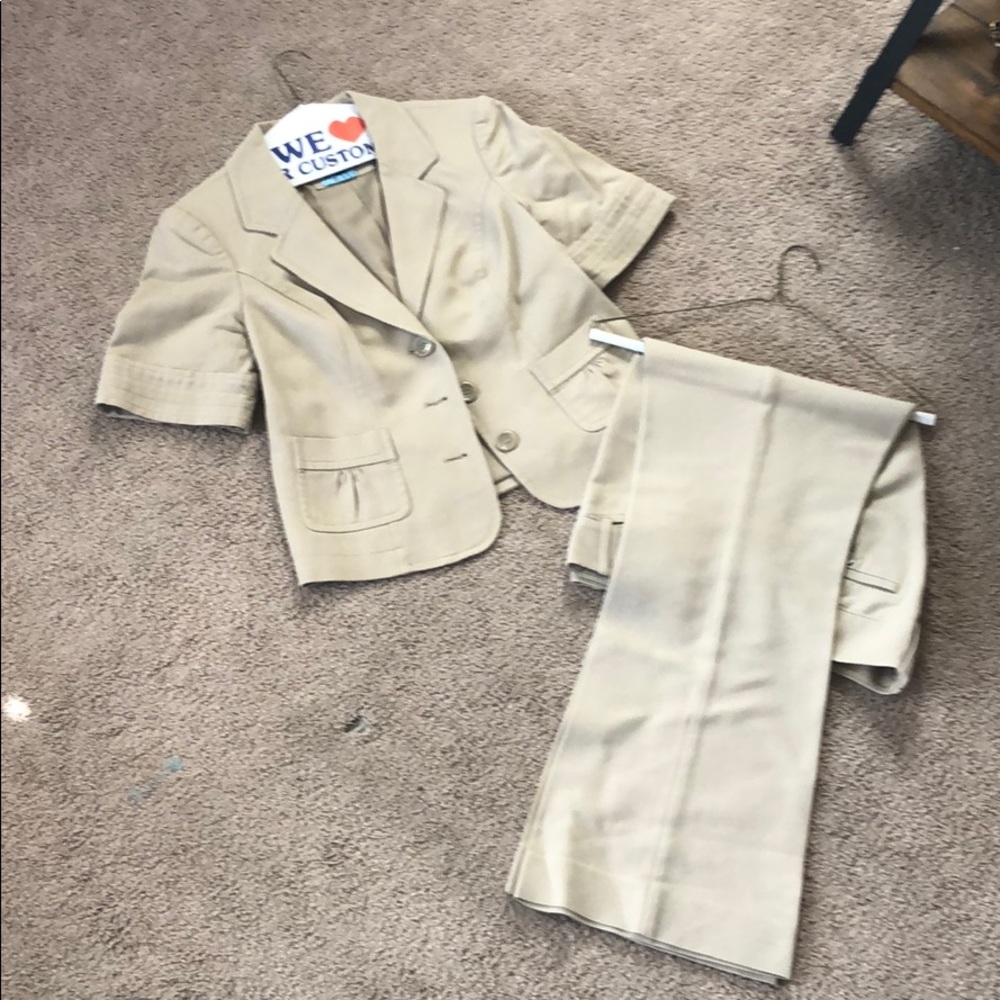 The Limited Tan Khaki Suit